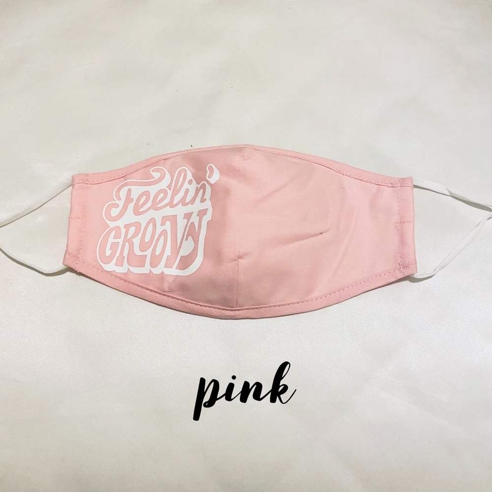 NEW feeling Groovy 100% cotton face MASK pink